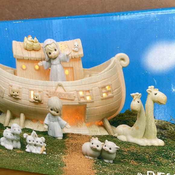 New Enesco Precious Moments Two by Two Noah's Ark 8 Pieces Complete Set 530948 - Picture 3 of 15